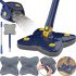 Квадратна телескопічна швабра Triangle Spin Mop для сухого та вологого прибирання регульована швабра конюшина з віджимом 360 для миття вікон і стін