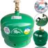 Tourist Gas Cylinder Golden Lion Rudyy CK-630 5 liters 2kg without burner, Household Cylinder 2.5 kW Propane with Handle GL-2 PK-630 for Home Green