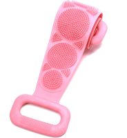 Silicone Double-Sided Body Scrubber, 70 cm, Body Scrubber and Massager, Shower and Bath Massage Brush with Handles, Silica Gel Bath Brush