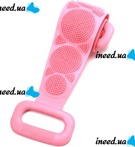 Silicone Double-Sided Body Scrubber, 70 cm, Body Scrubber and Massager, Shower and Bath Massage Brush with Handles, Silica Gel Bath Brush