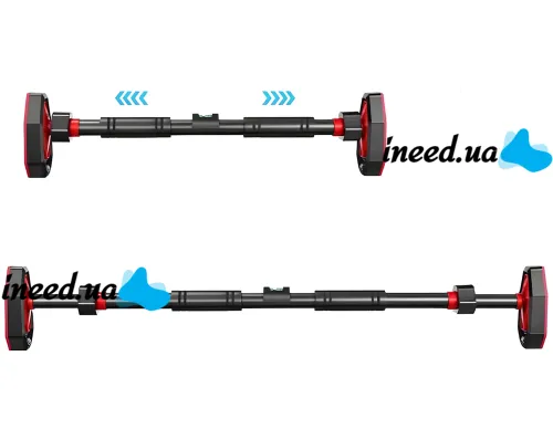 RPM Sports DL-413 65-100 cm telescopic pull-up bar with level and rings, door bar AND5364