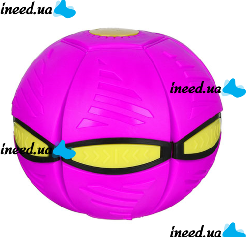 Летающий мяч фрисби Flat ball disk с LED подсветкой Светящийся складной игровой диск трансформер плоский для активных игр на природе и дома