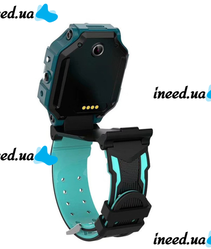 Wrist Smart Children's Smart Watch Smart Watch X17 400 mAh with SIM Card, GPS Video Call and Flashlight Waterproof IP67 for Children Green