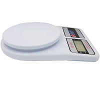Electronic Table Scales from 1g to 7 kg SF-400, Kitchen Scales with LED Display with Round Platform for Weighing Products White