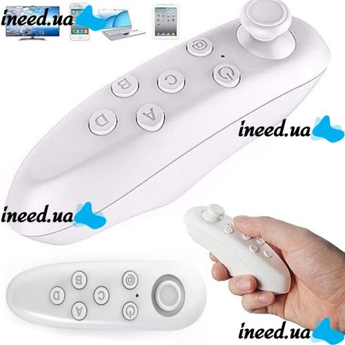Joystick for VR BOX Goggles Controller T2 Bluetooth Gamepad, Universal Remote Control for Virtual Reality Goggles Android PC, iOS White