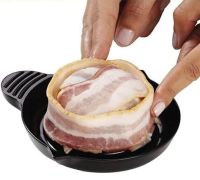 Набір форм для випічки запікання бекону 2шт Perfect Bacon Bowl їстівна тарілка, Форма для приготування їстівної тарілки з бекону Чорна