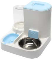 Автоматична годівниця з поїлкою Pet Automatic Lesko DT2024 для котів і собак, миска для корму 2.2 л поїлка з автоматичним диспенсером для води