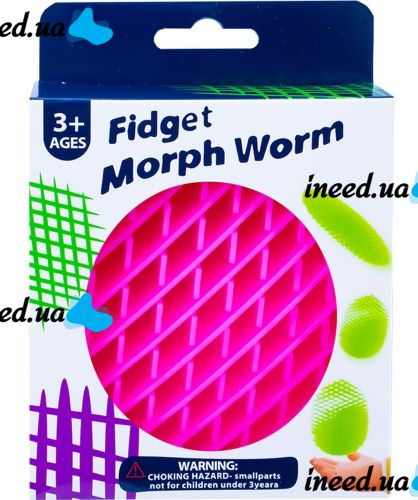 Розтягується дитяча іграшка антистрес Черв'як непосида Fidget Morph Worm для рук, телескопічна сітка трансформер черв'як для дітей і дорослих