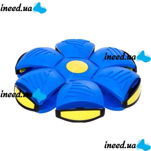 Летающий мяч фрисби Flat ball disk с LED подсветкой Светящийся складной игровой диск трансформер плоский для активных игр на природе и дома