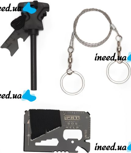 Туристичний набір для виживання Survival Kit 60 в 1 універсальний комплект інструментів підсумок, мультитул, аптечка для туристів і військових