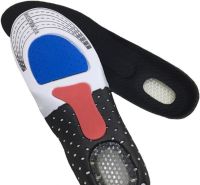 Orthopedic insoles size 39-44 with rigid supinator and gel heel AND195 universal trimmed insoles from flat feet, blisters for shoes