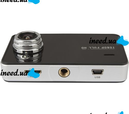 Автомобильный видеорегистратор DVR K6000 Full HD Vehicle Blackbox DVR 1080p, DVR 6000 FullHD, Авторегистратор экран 2,4 дюйма в салон машины Черный