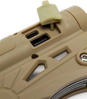 Мультитул с фонарем X-Balog BL-LF-800 5 в 1 аккумуляторный ручной LED фонарик с Power Bank туристический набор инструментов для выживания USB