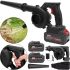 Blower MDHL CFJ001 48V 4Ah Cordless Blower MDHL CFJ001 48V 4Ah Leaf Blower, Blower 600W Cordless Garden Vacuum Cleaner with Dust Bag Black