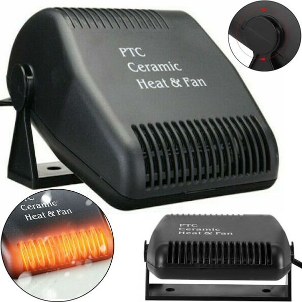 Автомобильный обогреватель салона от прикуривателя Auto Heater HJ-701 Fan 12 volt DC 150W, Тепловентилятор дуйка HJ701 для авто 150 Вт Черный