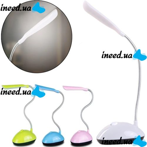 Настольная светодиодная гибкая лампа LED Desk Light X-7188 на батарейках, Беспроводной настольный мини светильник с механическим выключателем BL-7188
