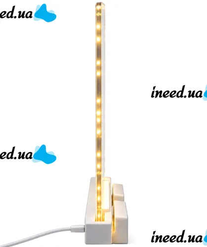 Acrylic LED Drawing Board T-466: LED Table Lamp on a Stand with Backlight and Markers for Notes, 15 x 15 cm, USB