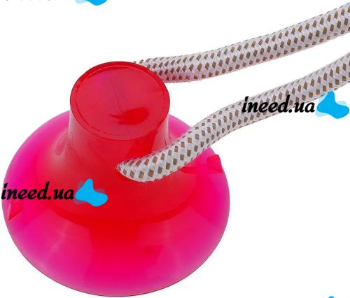 Игрушка канат для кошек и собак Dog Toy Rope жевательный резиновый массажный мяч на веревке с присоской для чистки зубов домашних животных 38х10 см