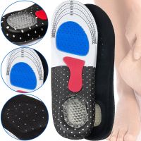 Orthopedic insoles size 39-44 with rigid supinator and gel heel AND195 universal trimmed insoles from flat feet, blisters for shoes