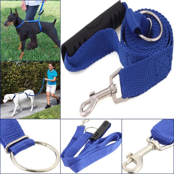 Поводок шлейка для собак The Instant Trainer Leash 1.80 м нейлоновый шлей для больших собак более 30 кг, усиленный ремешок для ошейника