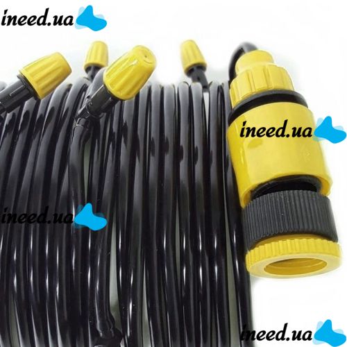 Садовый туманообразователь 10 м Patio Mist Mistcooling Kit BD-182 Автоматическая система капельного полива, оросительная система, автополив Muciakie