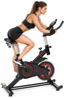 Atleto ES-7622K Mechanical Exercise Bike (up to 100 kg) with a display for heart rate, calories, and time; Spin bike for cardio workouts and rehabilitation