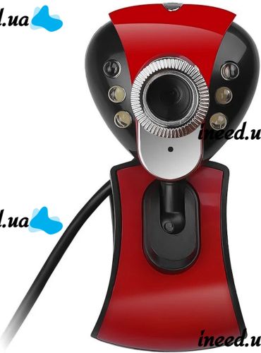 Веб камера з мікрофоном Digital HD Camera DG-899 1280х720 універсальна зовнішня USB веб-камера на прищіпці для ПК комп'ютера і ноутбука Червона