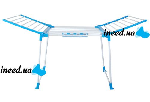 Підлогова розкладна сушарка для білизни Clothes Dryer HP227 Blue 172х60х87 см посилена складна сушка для речей, вішалка для одягу до 15 кг Синя