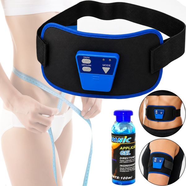 AbGymnic Muscle Stimulator Belt for Weight Loss, Abs, and Muscle Toning—a Battery-Powered Massager and Exercise Machine with a 6-Mode Muscle Stimulator for Fat Burning