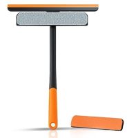 Multifunctional Rotating Brush for Washing windows and Panes 3 in 1 Squegee Window Cleaner 360°, Water Scraper for hard-to-reach places of glass