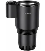 Usams US-ZB160 Smart Car Cup Holder with Beverage Heating and Cooling Function—0-60 Smart Mug with Display, Powered by a 12V Car Cigarette Lighter