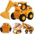Children's Toy Excavator with Movable Bucket Engineering Veicle Truck SY686B-613 Toy Bulldozer Machine 17x7.5x8.5 cm for Children Yellow