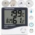 HTC-1 Electronic Room Thermometer LCD Alarm Clock, Calendar, Indoor Humidity Meter, Digital Hygrometer for Home