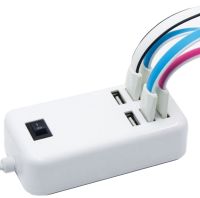 Мережевий зарядний пристрій USB Desktop Charger 20W на 6 портів з вимикачем, Зарядка адаптер для зарядки телефонів на 6 роз'ємів від мережі Білий