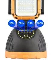 Аккумуляторный ручной LED фонарик лампа Solar Hi Sheen HS-8033 с солнечной панелью и ручкой 81COB, Переносной светодиодный фонарь Power Bank от USB