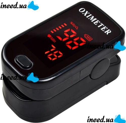Портативний пульсоксиметр на палець Pulse Oximeter BL - 230 пульсометр з LCD дисплеєм на батарейках для вимірювання пульсу сатурації кисню в крові