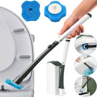 Универсальная щетка для уборки туалета MTS clip type removable toilet brush ершик для унитаза, набор щеток со сменными насадками и чистящим средством