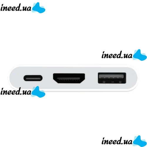 Кабель, адаптер, конвертер Buro Type-C на HDMI, USB 3.0, Type C, 3 в 1 концентратор для устройств с Type с портом, Переходник hub разветвитель белый