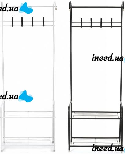 Напольная вешалка для одежды Corridor Rack 170Х35 см передвижная вертикальная стойка для хранения вещей с полками для обуви, стойка-вешалка в коридор