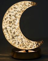 Настільна лампа-нічник Star Moon Table Light 17 сенсорний нічник місяць, Світлодіодна лампа світильник з кристалами на акрилової підставці 3 режими