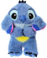 Інтерактивна м'яка іграшка дихаючий стіч Stich 30 см, Музичний плюшевий нічник стіч з ефектом дихання на батарейках для новонароджених дітей
