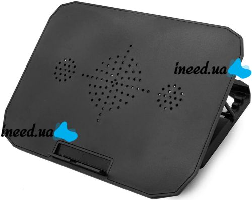 Складна підставка для ноутбука з охолодженням Shaoyundian Notebook Cooler розкладний регульований столик охолоджувач з вентилятором USB Чорний