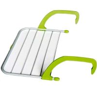Навесная сушилка для белья Fold Clothes Shelf Зеленая, съемная переносная сушка для одежды и обуви, подвесная на батарею, ванну, двери, подоконник