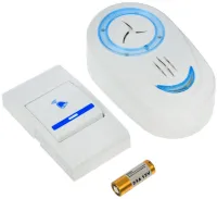Дверний дзвінок Luckarm Intelligent 8853 бездротова кнопка на батарейках, передавач сигналу і приймач на 32 мелодій для вхідних дверей до 150 м