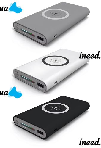 Wireless Charger Power Bank Qi Compatible 30000 mAh with Fast Charging , Portable External Battery USB Power Bank for Phone