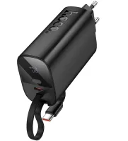 Мережевий зарядний пристрій Hoco J148 PD20W Power Bank 5000 mAh портативний зовнішній акумулятор Type-C повербанк з кабелем і адаптером для зарядки