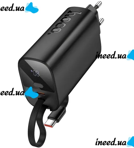 Мережевий зарядний пристрій Hoco J148 PD20W Power Bank 5000 mAh портативний зовнішній акумулятор Type-C повербанк з кабелем і адаптером для зарядки