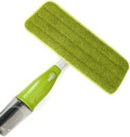 Швабра з розпилювачем і ємністю для води Healthy Spray MOP 350 мл портативна швабра спрей з насадкою з мікрофібри для прибирання та миття підлоги Зелена