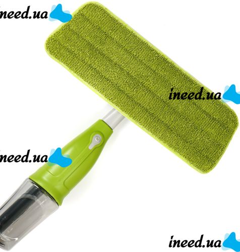 Швабра з розпилювачем і ємністю для води Healthy Spray MOP 350 мл портативна швабра спрей з насадкою з мікрофібри для прибирання та миття підлоги Зелена