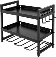 Carro MZY-856 3-Tier Wall-Mounted Tool Organizer, Metal Hanging Shelf for Storing Power Tools and Accessories in the Garage